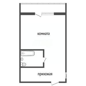 Студия квартира, на длительный срок, 22м2, 22/25 этаж