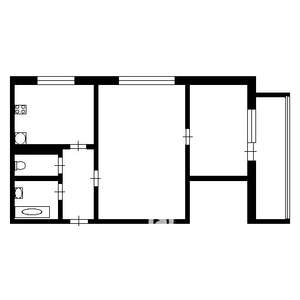 2-к квартира, на длительный срок, 41м2, 7/9 этаж
