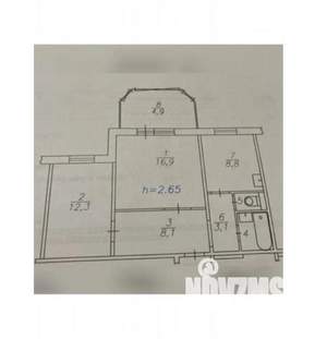 2-к квартира, на длительный срок, 54м2, 2/10 этаж