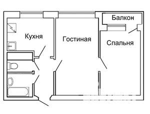 2-к квартира, на длительный срок, 39м2, 7/9 этаж