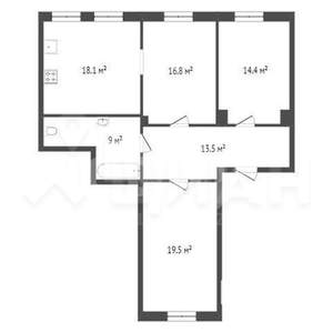 3-к квартира, на длительный срок, 90м2, 1/5 этаж