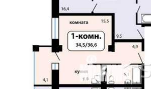 Студия квартира, на длительный срок, 36м2, 14/25 этаж