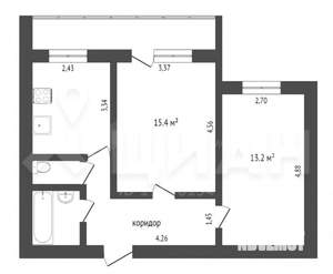 2-к квартира, на длительный срок, 55м2, 8/9 этаж