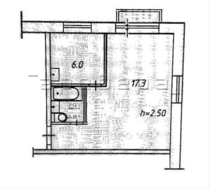 1-к квартира, на длительный срок, 31м2, 4/4 этаж