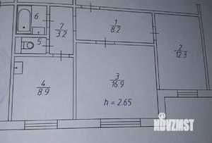 2-к квартира, на длительный срок, 53м2, 1/10 этаж