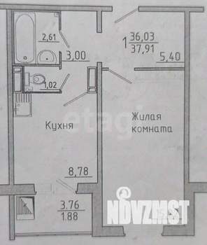 1-к квартира, на длительный срок, 36м2, 14/14 этаж