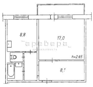 1-к квартира, на длительный срок, 41м2, 9/10 этаж