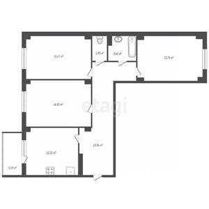 3-к квартира, вторичка, 86м2, 3/9 этаж