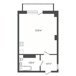 Студия квартира, вторичка, 34м2, 11/19 этаж