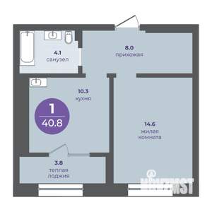 1-к квартира, вторичка, 37м2, 13/25 этаж