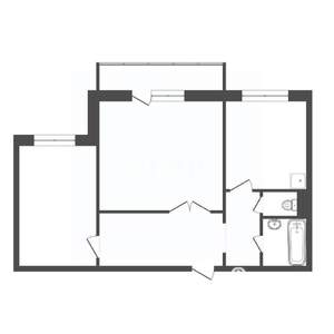 2-к квартира, вторичка, 53м2, 6/10 этаж