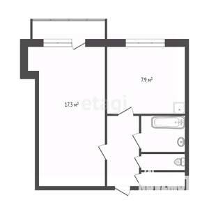 1-к квартира, вторичка, 34м2, 5/5 этаж