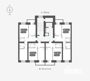 2-к квартира, вторичка, 60м2, 8/16 этаж
