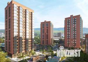 2-к квартира, строящийся дом, 34м2, 10/17 этаж