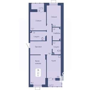 3-к квартира, вторичка, 92м2, 9/12 этаж