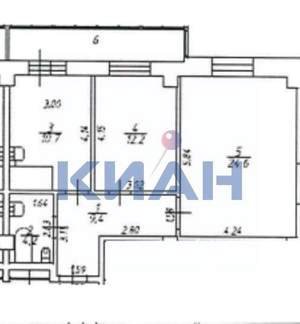 2-к квартира, вторичка, 61м2, 17/25 этаж