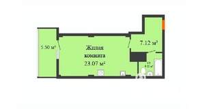 Студия квартира, вторичка, 34м2, 11/17 этаж