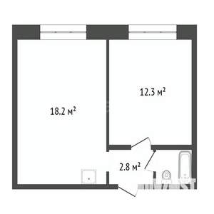 1-к квартира, вторичка, 35м2, 4/5 этаж