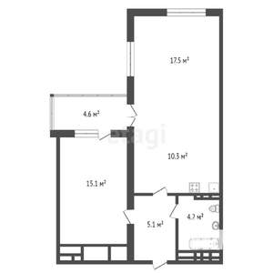 2-к квартира, вторичка, 52м2, 5/23 этаж