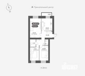3-к квартира, вторичка, 77м2, 14/15 этаж