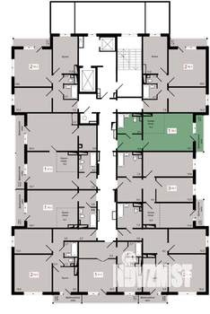 1-к квартира, строящийся дом, 38м2, 2/17 этаж