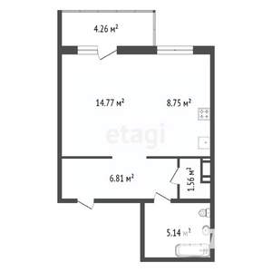 1-к квартира, вторичка, 38м2, 7/15 этаж