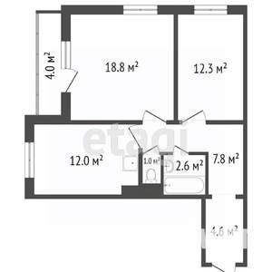 2-к квартира, вторичка, 59м2, 17/17 этаж