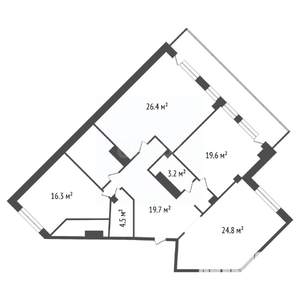 3-к квартира, вторичка, 125м2, 2/9 этаж