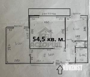 2-к квартира, вторичка, 55м2, 2/10 этаж