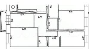 2-к квартира, вторичка, 64м2, 6/13 этаж