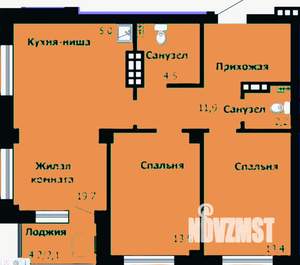 2-к квартира, вторичка, 72м2, 20/24 этаж