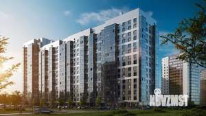 1-к квартира, строящийся дом, 40м2, 3/19 этаж