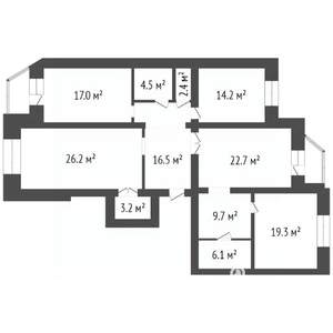 4-к квартира, вторичка, 139м2, 5/5 этаж