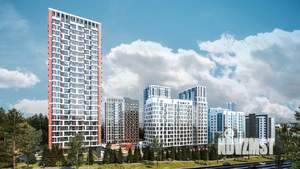 2-к квартира, строящийся дом, 56м2, 24/24 этаж