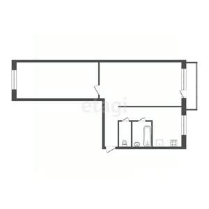 2-к квартира, вторичка, 47м2, 2/5 этаж