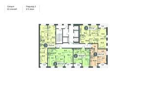 3-к квартира, строящийся дом, 73м2, 3/25 этаж