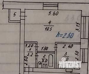 1-к квартира, вторичка, 33м2, 2/4 этаж