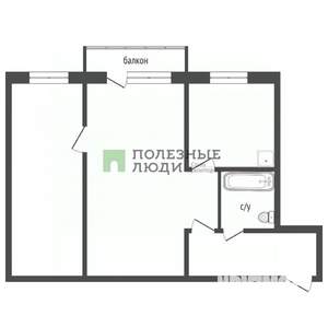 2-к квартира, вторичка, 46м2, 5/5 этаж