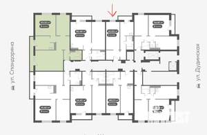 1-к квартира, сданный дом, 41м2, 4/17 этаж