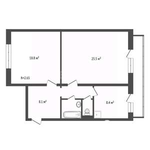 2-к квартира, вторичка, 68м2, 7/10 этаж
