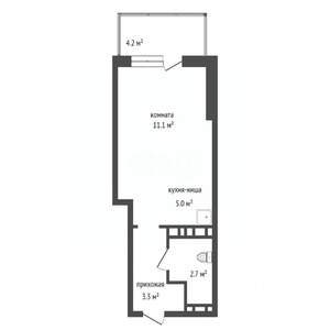 Студия квартира, вторичка, 22м2, 11/15 этаж