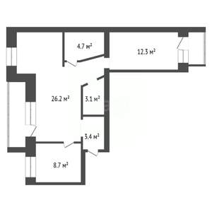 3-к квартира, вторичка, 58м2, 10/10 этаж