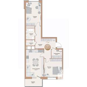 2-к квартира, вторичка, 79м2, 2/24 этаж