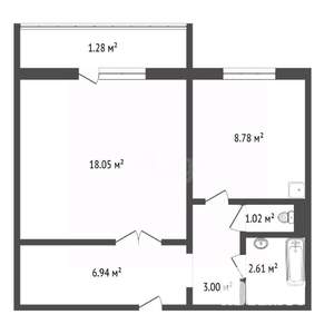 1-к квартира, вторичка, 40м2, 4/15 этаж