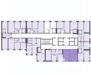 2-к квартира, вторичка, 45м2, 9/17 этаж