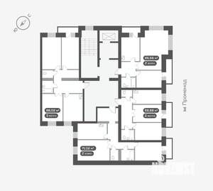 2-к квартира, вторичка, 66м2, 6/16 этаж