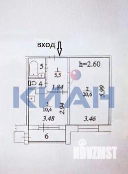 1-к квартира, вторичка, 40м2, 8/10 этаж
