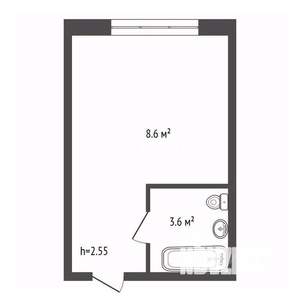 Студия квартира, вторичка, 12м2, 3/5 этаж