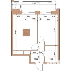 1-к квартира, вторичка, 37м2, 13/24 этаж