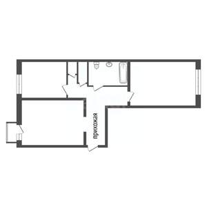 2-к квартира, вторичка, 56м2, 5/5 этаж